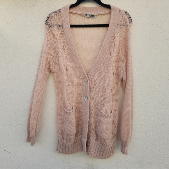 ST. ROCHE Wool Mohair Knit Cardigan - Picture 3 of 9